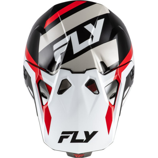 Casque cross Fly Racing 2026 Formula CP- Blanc Noir Rouge