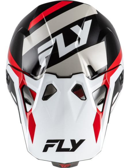 Casque cross Fly Racing 2026 Formula CP- Blanc Noir Rouge