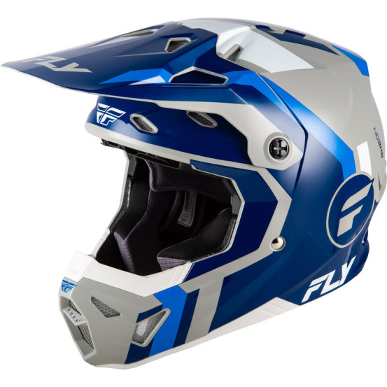 Casque cross Fly Racing 2026 Formula CP- Bleu Bleu Gris