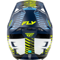 Casque cross Fly Racing 2026 Formula CP Slice - Bleu Jaune Fluo Blanc 2