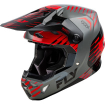 Casque cross Fly Racing 2026 Formula CP Slice - Gris Rouge Noir