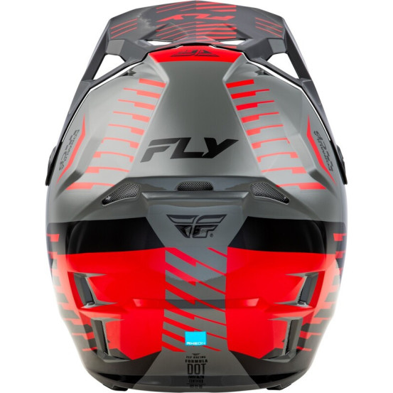 Casque cross Fly Racing 2026 Formula CP Slice - Gris Rouge Noir