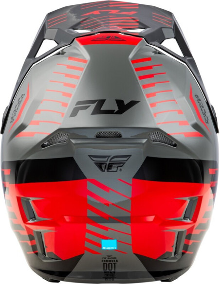 Casque cross Fly Racing 2026 Formula CP Slice - Gris Rouge Noir