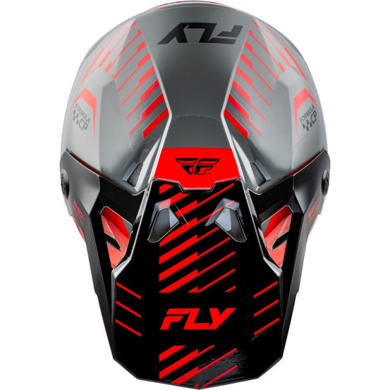 Casque cross Fly Racing 2026 Formula CP Slice - Gris Rouge Noir