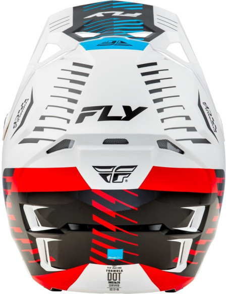 Casque cross Fly Racing 2026 Formula CP Slice - Blanc Rouge Cyan