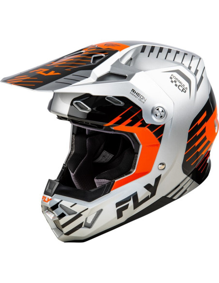 Casque cross Fly Racing 2026 Formula CP Slice - Gris Orange Noir