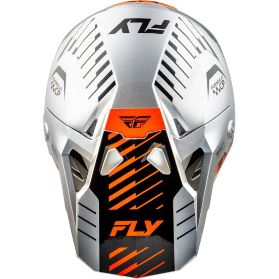 Casque cross Fly Racing 2026 Formula CP Slice - Gris Orange Noir