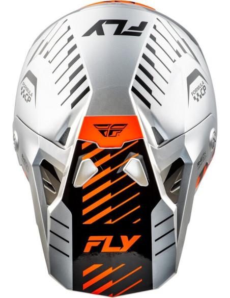 Casque cross Fly Racing 2026 Formula CP Slice - Gris Orange Noir
