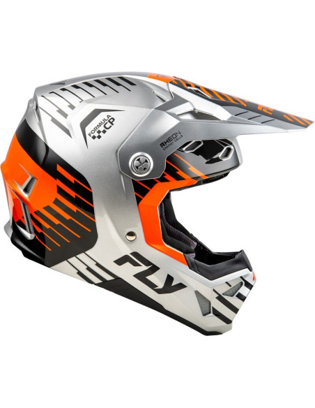 Casque cross Fly Racing 2026 Formula CP Slice - Gris Orange Noir