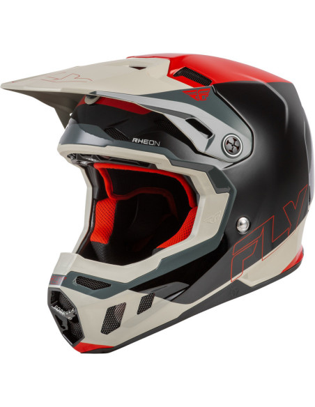 Casque cross Fly Racing 2026 Formula CC Glide - Noir Rouge Gris