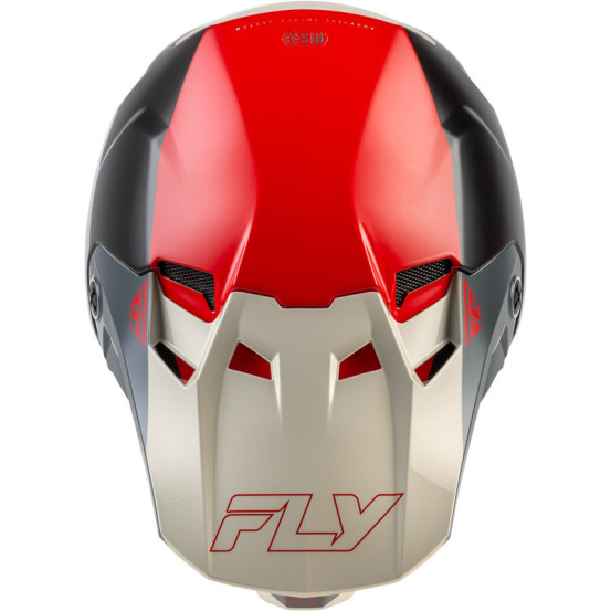 Casque cross Fly Racing 2026 Formula CC Glide - Noir Rouge Gris