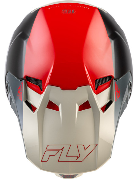 Casque cross Fly Racing 2026 Formula CC Glide - Noir Rouge Gris