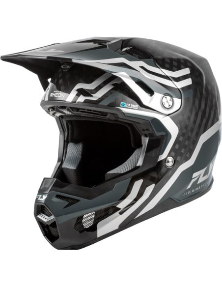 Casque Cross Fly Racing 2026 Formula Byte - Noir Carbon - Gris Argent