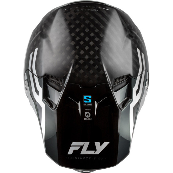 Casque Cross Fly Racing 2026 Formula Byte - Noir Carbon - Gris Argent