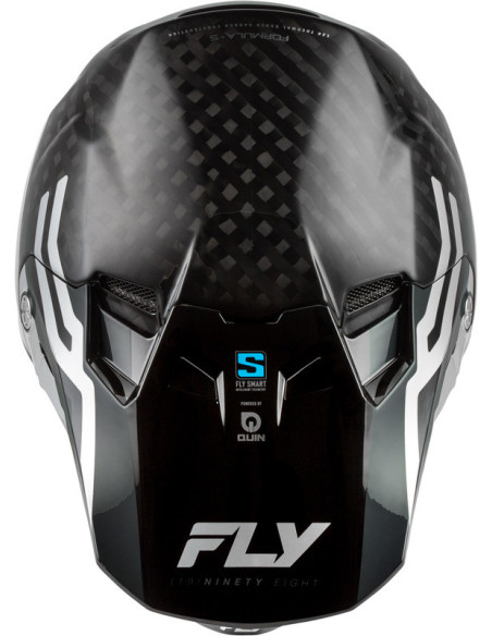 Casque Cross Fly Racing 2026 Formula Byte - Noir Carbon - Gris Argent