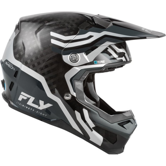 Casque Cross Fly Racing 2026 Formula Byte - Noir Carbon - Gris Argent
