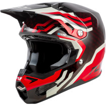 Casque Cross Fly Racing 2026 Formula Byte - Rouge Carbon - Rouge Gris