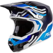 Casque Cross Fly Racing 2026 Formula Byte - Bleu Carbon - Bleu Blanc