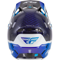 Casque Cross Fly Racing 2026 Formula Byte - Bleu Carbon - Bleu Blanc 2