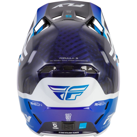 Casque Cross Fly Racing 2026 Formula Byte - Bleu Carbon - Bleu Blanc