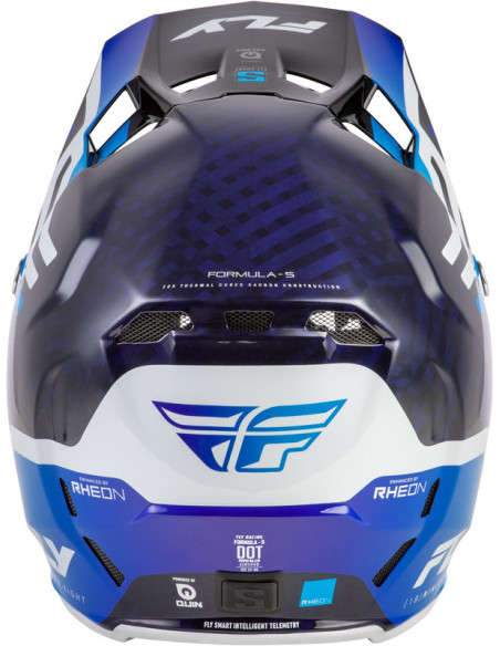 Casque Cross Fly Racing 2026 Formula Byte - Bleu Carbon - Bleu Blanc
