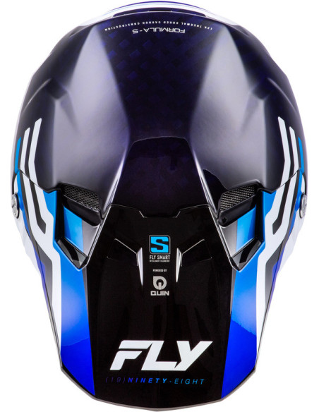 Casque Cross Fly Racing 2026 Formula Byte - Bleu Carbon - Bleu Blanc