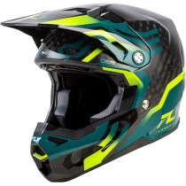 Casque Cross Fly Racing 2026 Formula Byte - Noir Carbon - Vert
