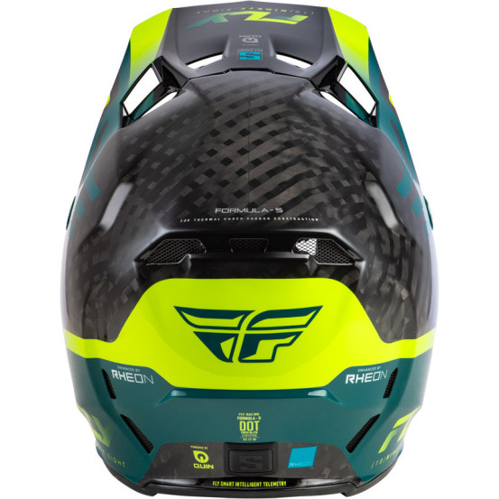 Casque Cross Fly Racing 2026 Formula Byte - Noir Carbon - Vert
