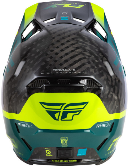 Casque Cross Fly Racing 2026 Formula Byte - Noir Carbon - Vert