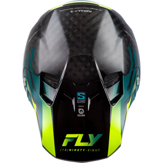 Casque Cross Fly Racing 2026 Formula Byte - Noir Carbon - Vert