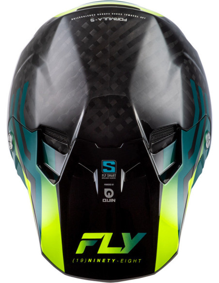 Casque Cross Fly Racing 2026 Formula Byte - Noir Carbon - Vert