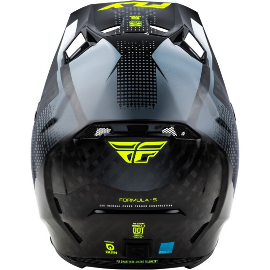 Casque cross Fly Racing 2026 Formula Carbon - Noir Carbon - Gris Jaune Fluo