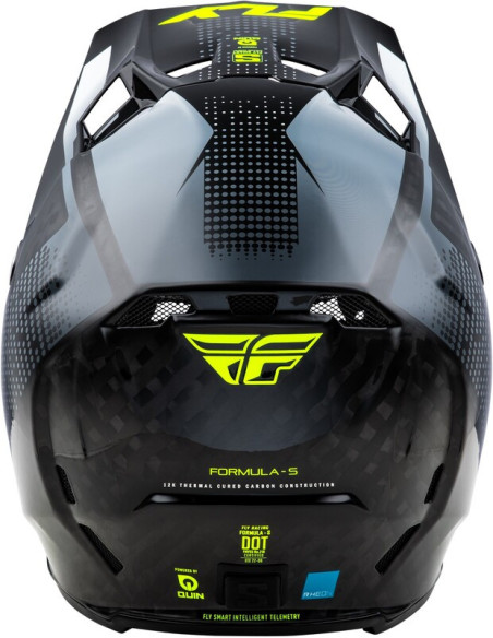 Casque cross Fly Racing 2026 Formula Carbon - Noir Carbon - Gris Jaune Fluo