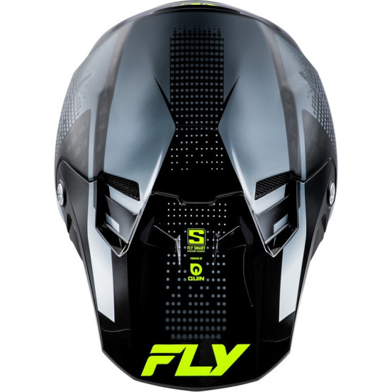 Casque cross Fly Racing 2026 Formula Carbon - Noir Carbon - Gris Jaune Fluo