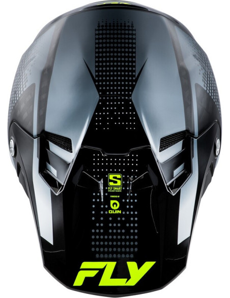 Casque cross Fly Racing 2026 Formula Carbon - Noir Carbon - Gris Jaune Fluo