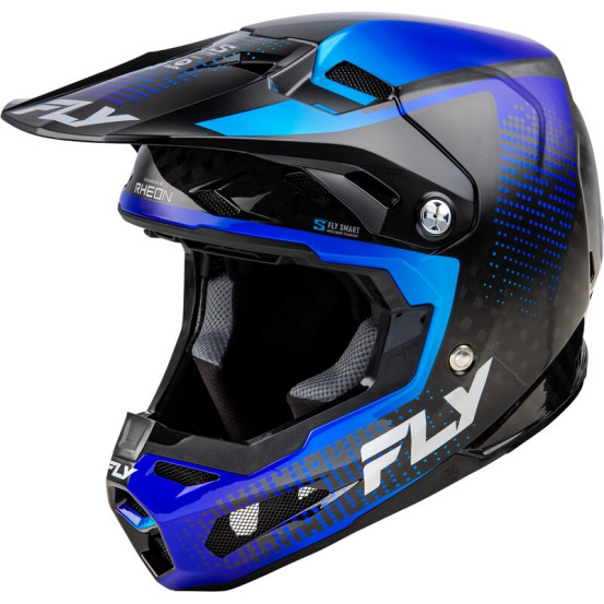 Casque cross Fly Racing 2026 Formula Carbon - Noir Carbon - Bleu