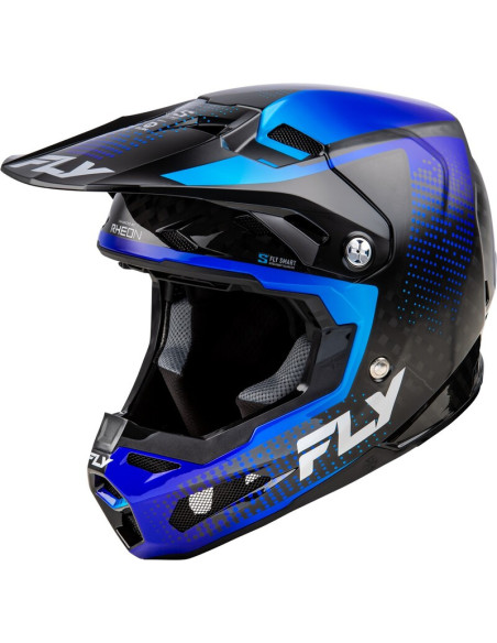 Casque cross Fly Racing 2026 Formula Carbon - Noir Carbon - Bleu