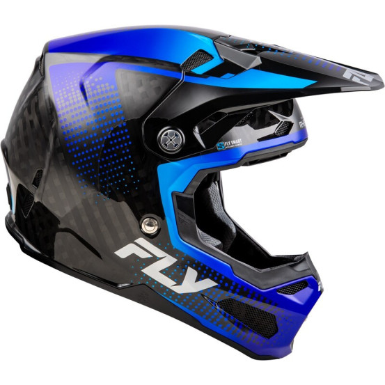 Casque cross Fly Racing 2026 Formula Carbon - Noir Carbon - Bleu