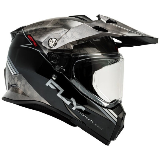 Casque cross Fly Racing 2026 Trekker Kryptek Conceal - Noir Gris Blanc