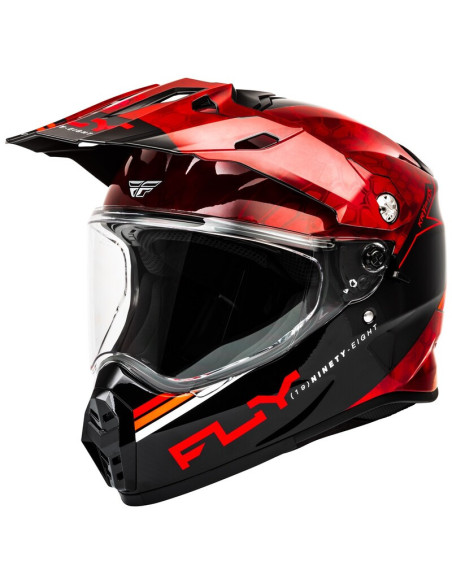 Casque cross Fly Racing 2026 Trekker Kryptek Conceal - Rouge Noir
