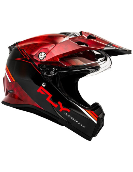 Casque cross Fly Racing 2026 Trekker Kryptek Conceal - Rouge Noir