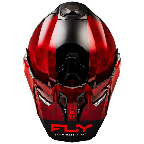 Casque cross Fly Racing 2026 Trekker Kryptek Conceal - Rouge Noir