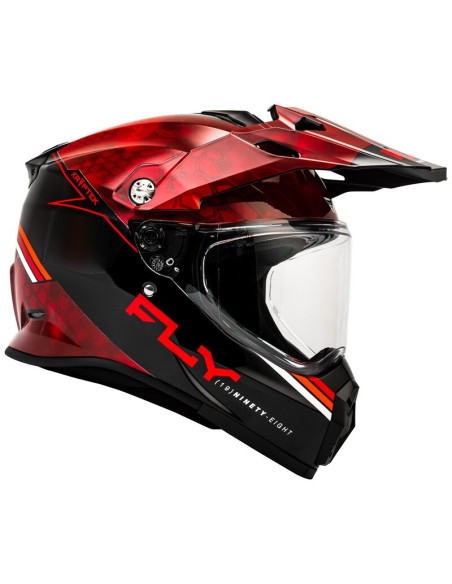 Casque cross Fly Racing 2026 Trekker Kryptek Conceal - Rouge Noir