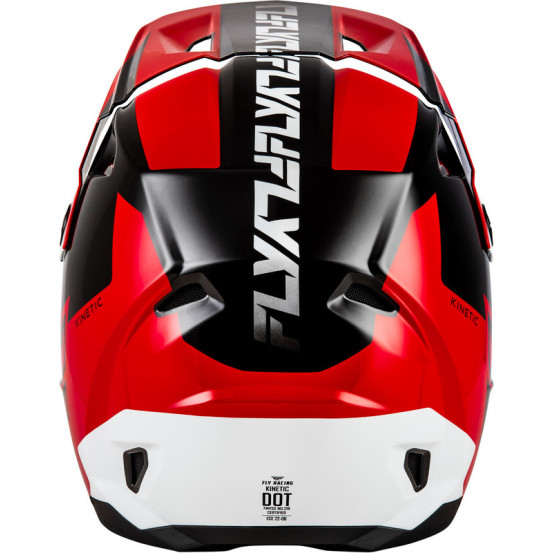Casque cross Fly Racing 2026 Kinetic - Crest - Rouge Noir Blanc