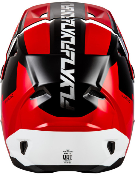 Casque cross Fly Racing 2026 Kinetic - Crest - Rouge Noir Blanc