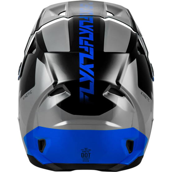 Casque cross Fly Racing 2026 Kinetic - Crest - Gris Noir Bleu