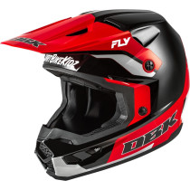 Casque cross Fly Racing 2026 Kinetic - DBK - Noir Rouge Gris