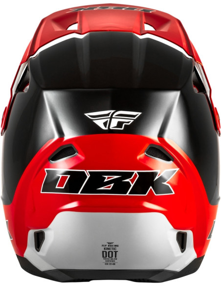 Casque cross Fly Racing 2026 Kinetic - DBK - Noir Rouge Gris