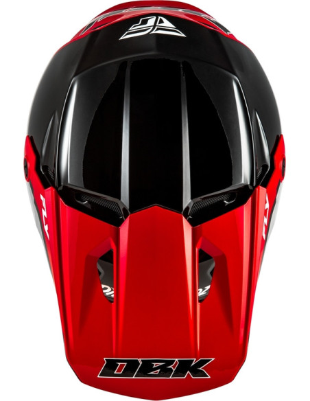 Casque cross Fly Racing 2026 Kinetic - DBK - Noir Rouge Gris