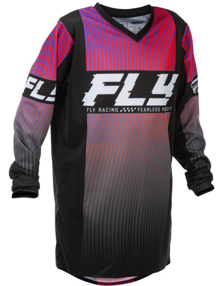 Maillot cross enfant Fly Racing 2026 F-16 - Noir Rouge Violet